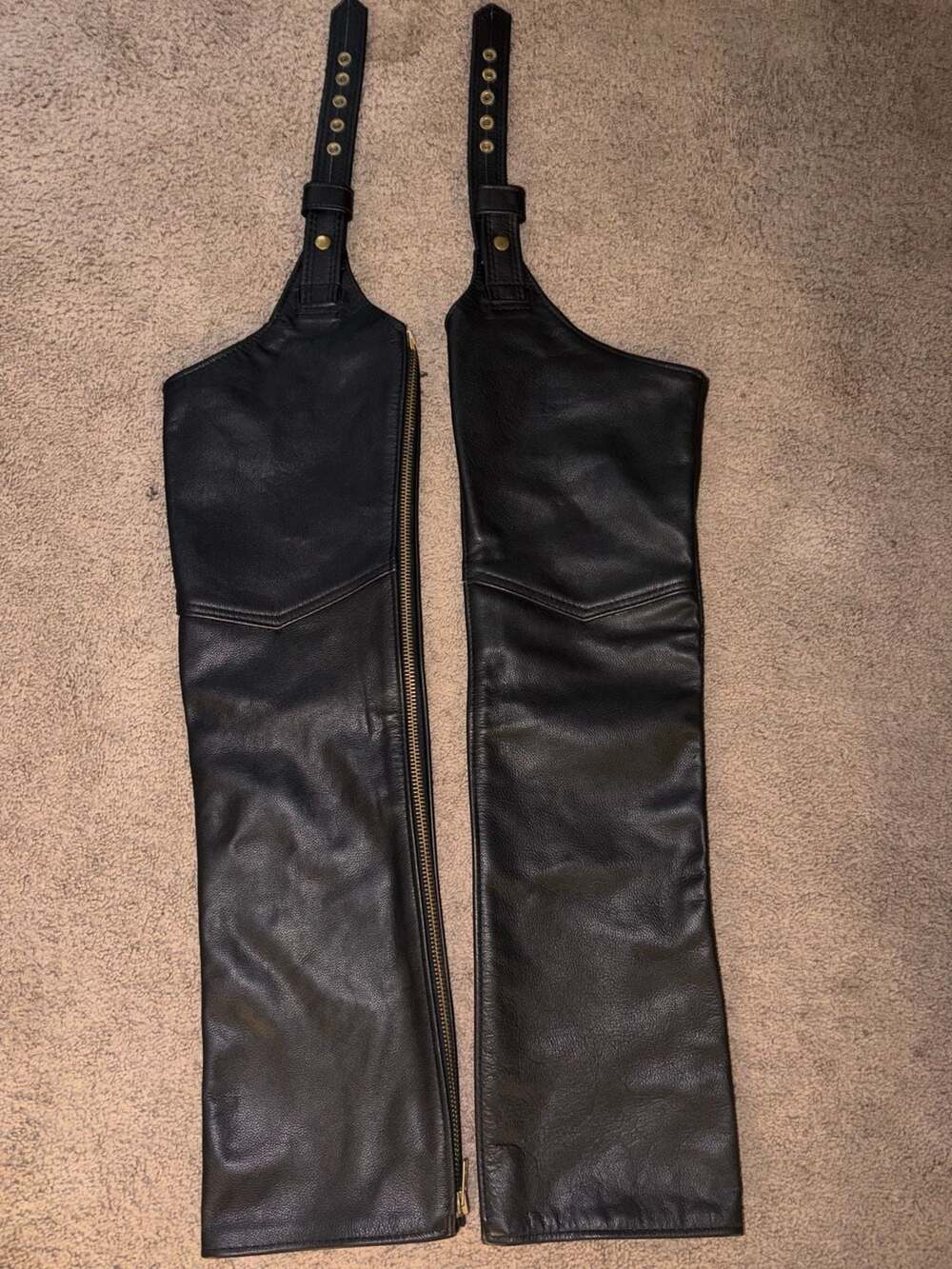 California Creations Leather Motorcycle Chaps Women's Size XS